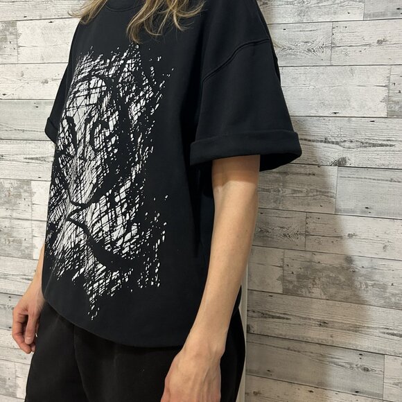 Alexander McQueen Sweatshirt Tee Black size large - Picture 5 of 5
